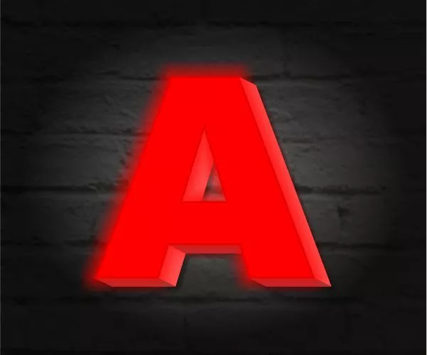 Объемные буквы со световым лицом борт алюминий