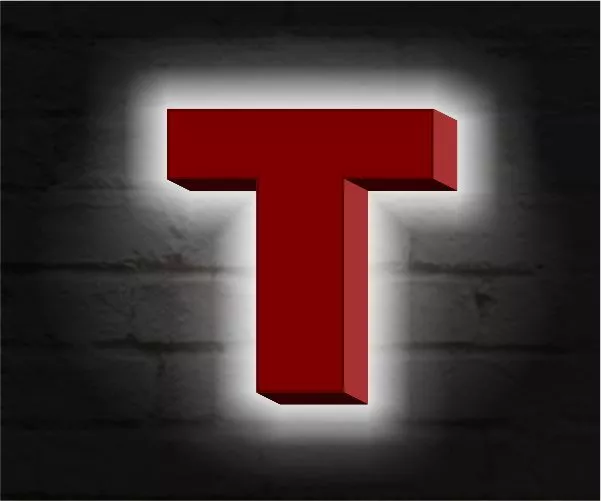 Объемные буквы с контражуром из ПВХ