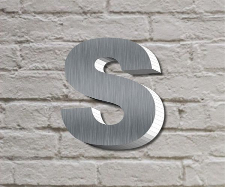 Световые буквы из нержавейки серебряные (световой торец)