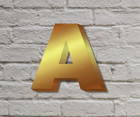 Световые буквы из нержавейки золотые с контражурной подсветкой в Москве Световые буквы из нержавейки золотые с контражурной подсветкой