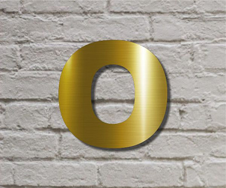 Плоские буквы из нержавейки золотые (без подсветки)