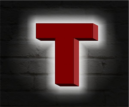 Буквы с контражурной подсветкой в Москве Буквы с контражурной подсветкой